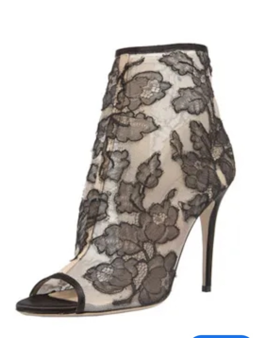 Valentino Lace Floral Booties